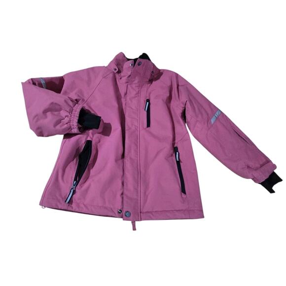 Polarn O Pyret Padded Ski Jacket Girls 8-9 Years Pink Snowboard Winter Sledding - Picture 1 of 16